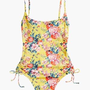 J. Crew Ruched side one-piece swimsuit in Liberty® magical bouquet